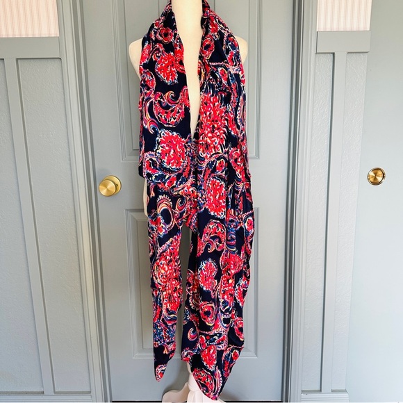 NWOT Lily Pulitzer For the Halibut Oversized Women's Paisley Blanket Scarf - Picture 1 of 4